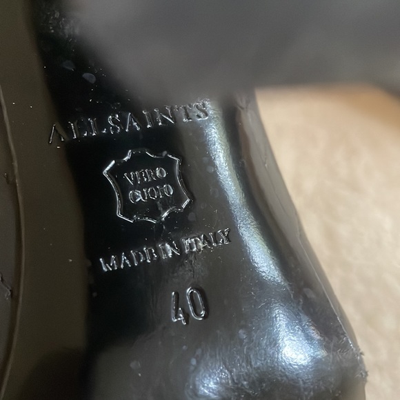 ALLSAINTS Chelsea Black Leather Boots size 40 9 - Picture 11 of 13